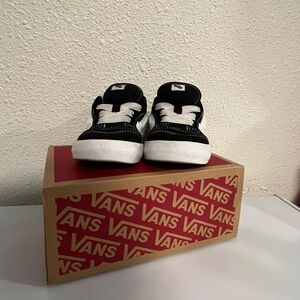 Vans Kids Classic Black and White Sneakers
